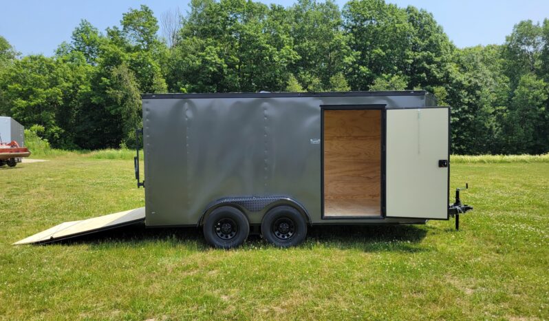 2022 Rock Solid 7×14 Charcoal Blackout Cargo Trailer full